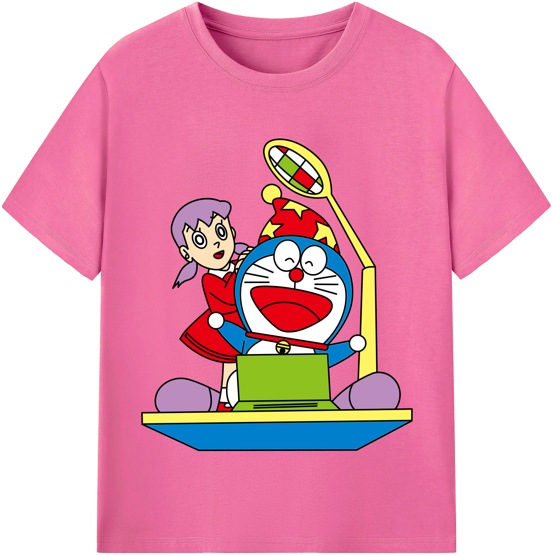 （画像用） ドラえもん みなもと しずか Doraemon Shizuka Minamoto レディースカジュアルプリントTシャツ（綿100％）